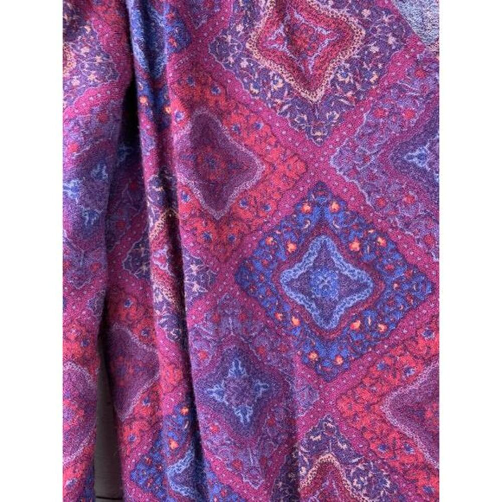 American Eagle Romper Womens‎ Small Purple Boho Long Sleeve Purple Diamond - Picture 4 of 5
